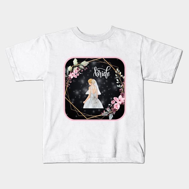 Wedding Bride Kids T-Shirt by marieoficial